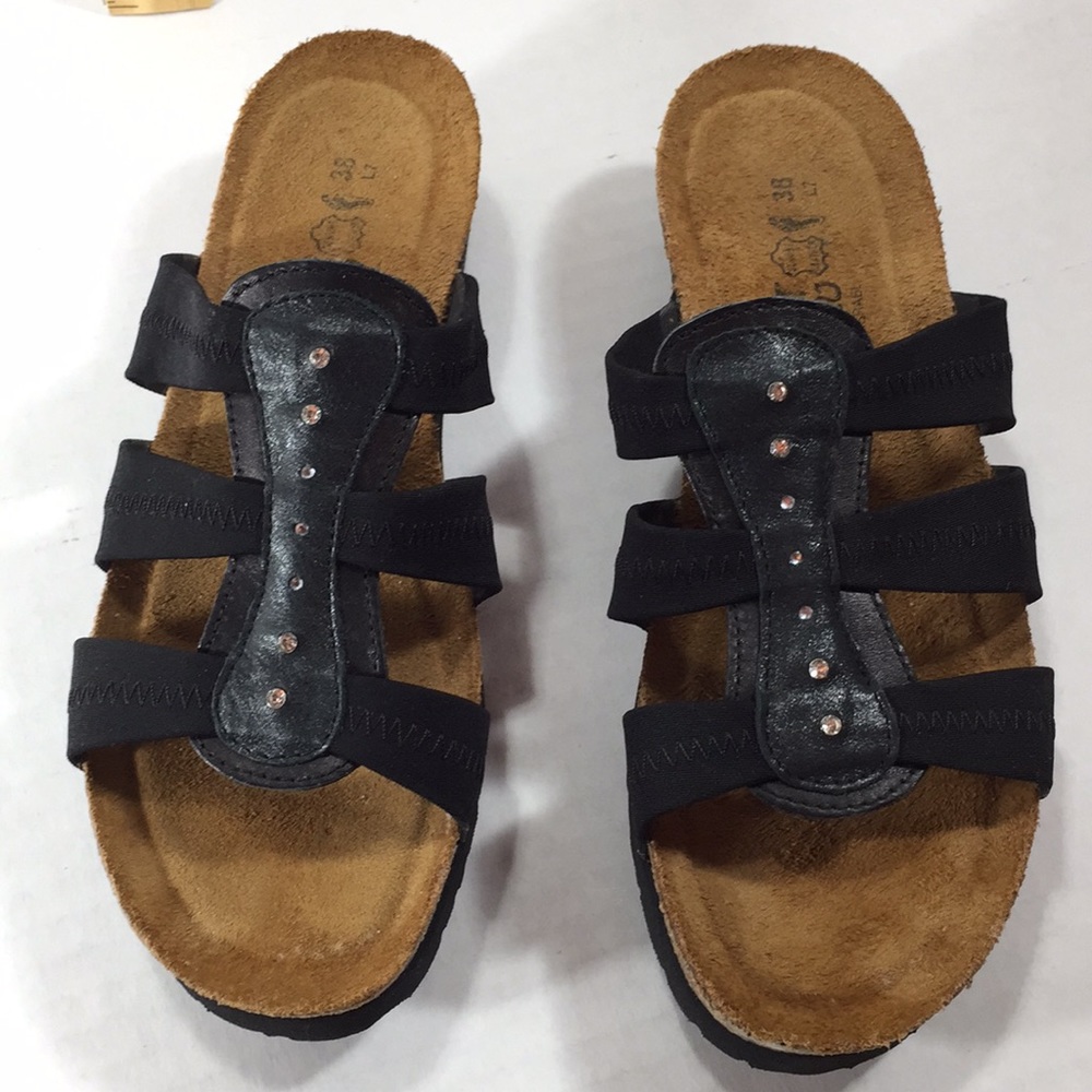 NAOT Black Sandals size 7 (38) NEW